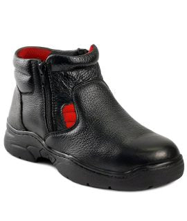 BLACK HAMMER Black Hammer Ladies Mid Cut Zip On Safety Shoes BH3882