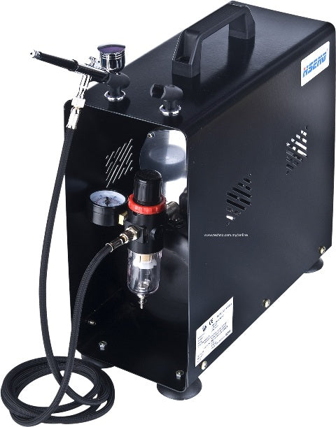 HSENG Airbrush compressor kit with airbrush AS189AK