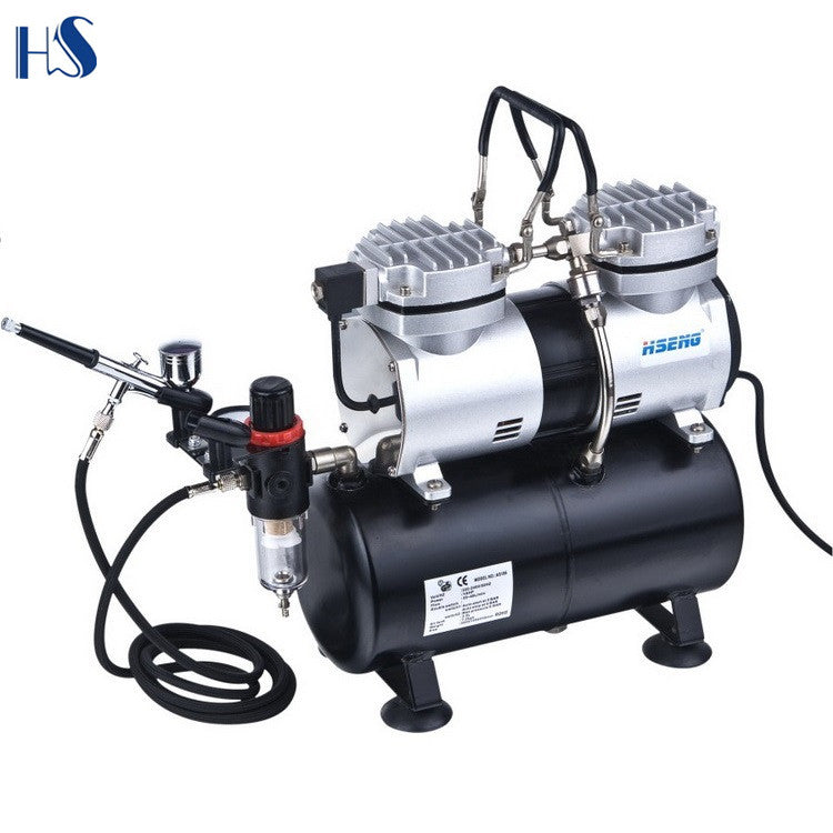 HSENG Oil Free Airbrush Compressor AS196K (With Airbrush)