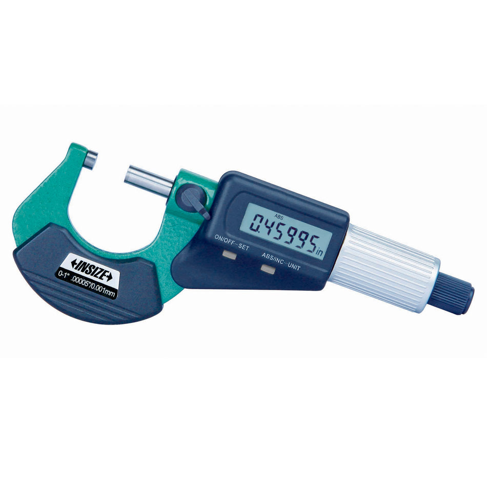 Insize 3109-25A: Digital Outside Micrometer, Range 0-25mm, Accuracy +/-2μm