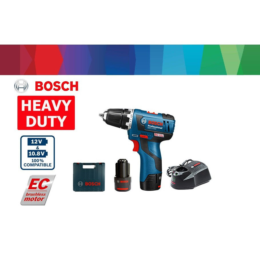 BOSCH GSR12V EC Cordless Drill 12v Techno Tools Equipment