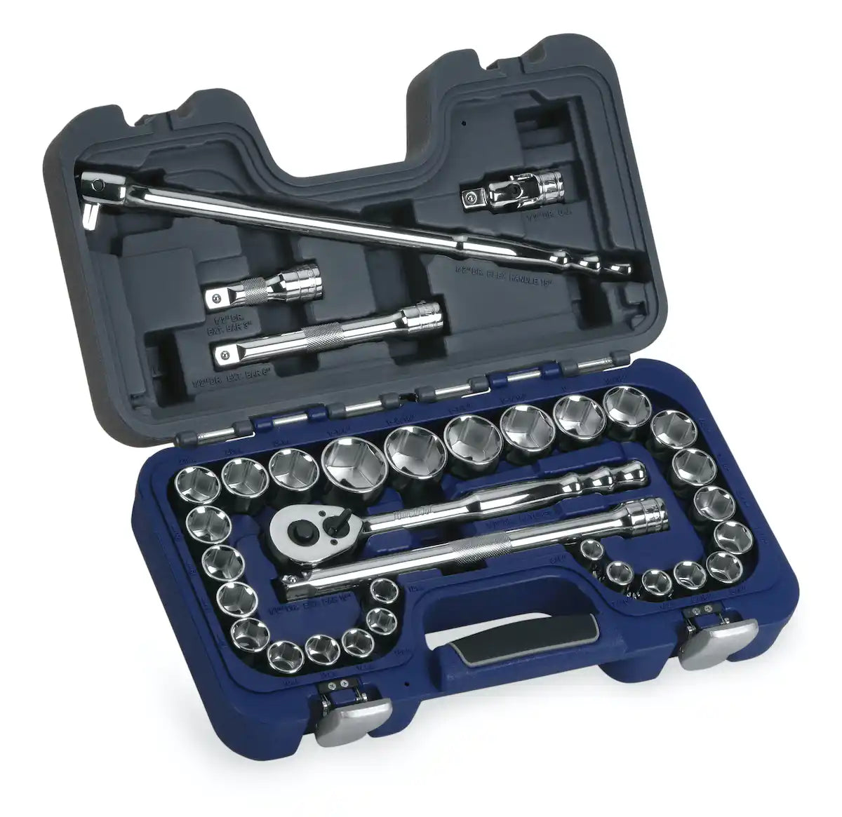 BluePoint BLPGSS1233, 33PC, 1/2 DR Socket Set (Imperial And Metric Siz