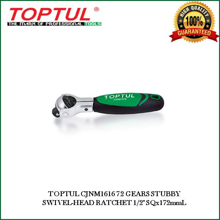TOPTUL Stubby SwivelHead Ratchet CJNM1616 Techno Tools & Equipment