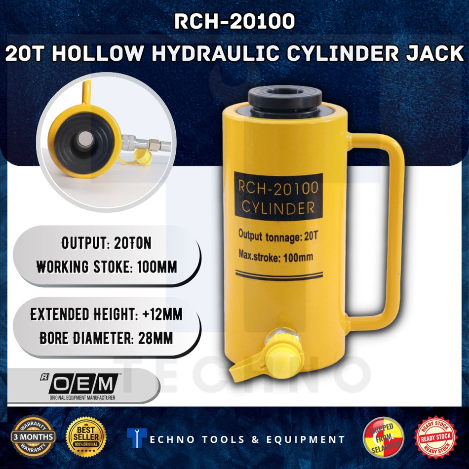 20Ton Hollow Hydraulic Cylinder Jack - RCH-20100