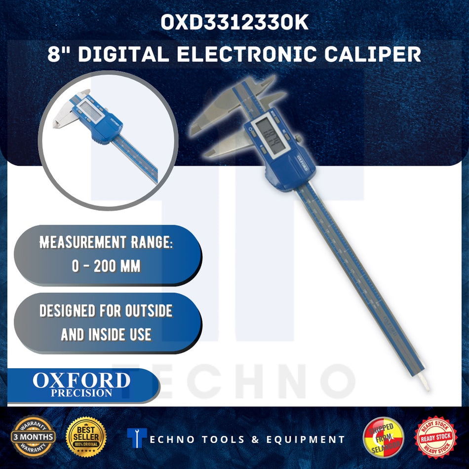 Oxford OXD3312330K 8" DIGITAL ELECTRONIC CALIPER
