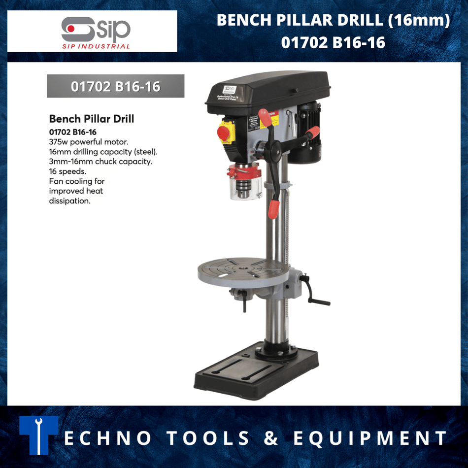 SIP 1702 B16-16 Bench Pillar Drill (16mm) SIP2770762P