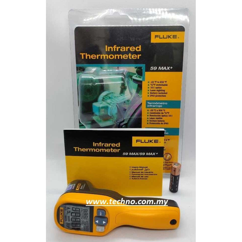 Fluke 59 Max+ Digital Infrared Thermometer (Battery Included)