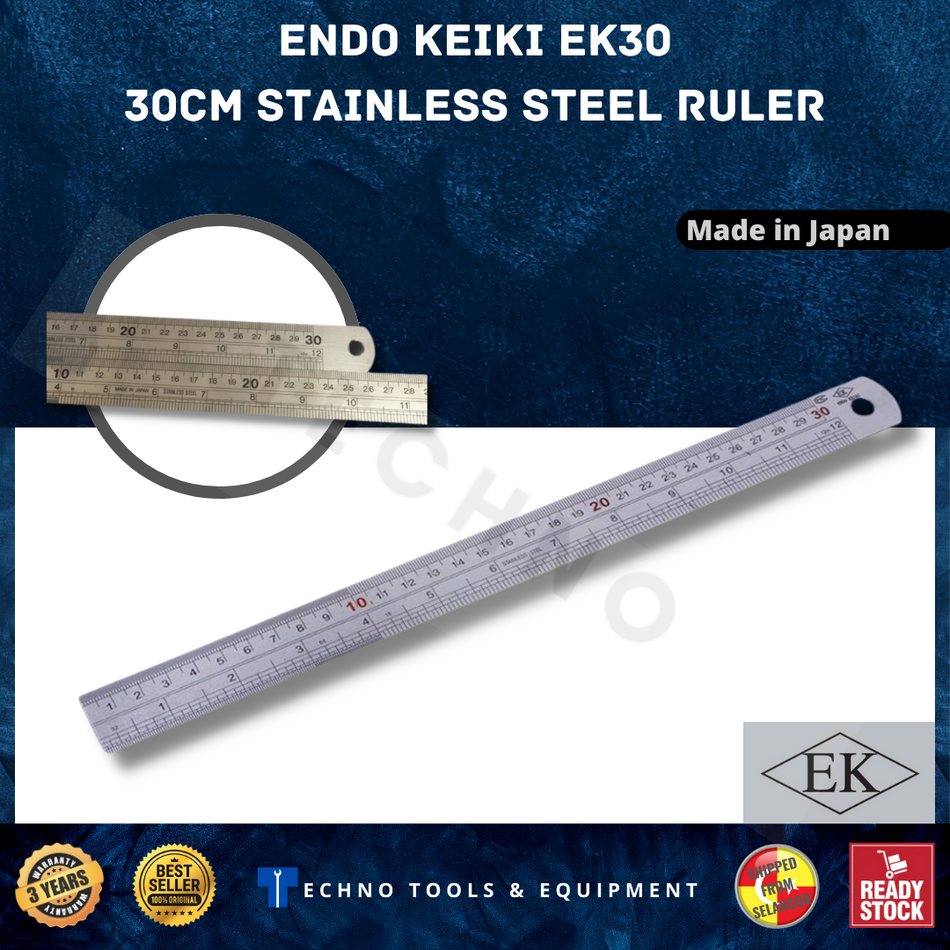 ENDO KEIKI 30cm/50cm Stainless Steel Ruler