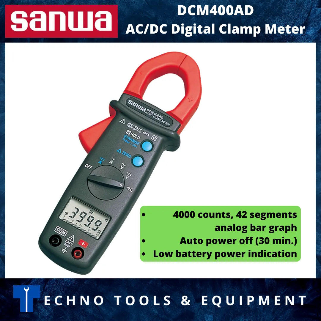 Sanwa DCM400AD AC/DC Digital Clamp Meter