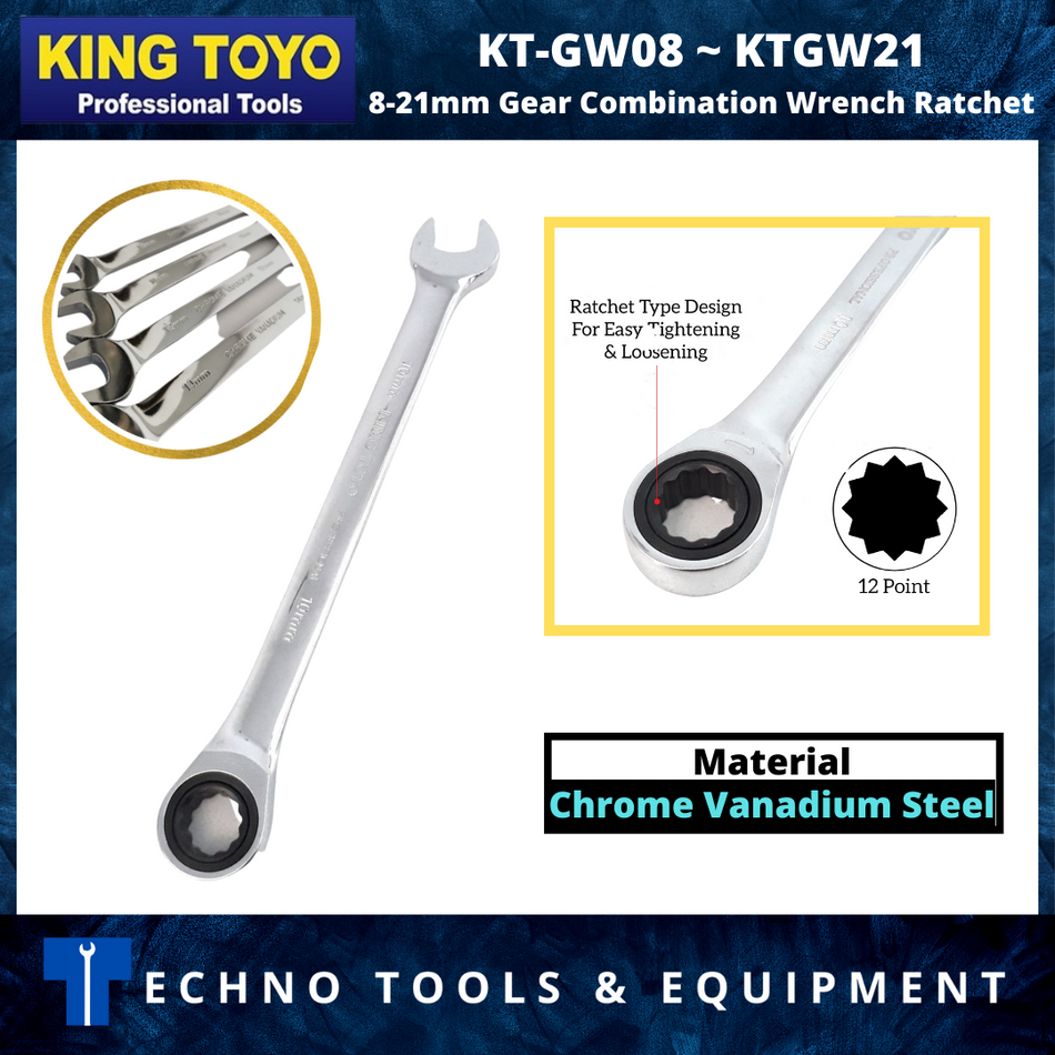 KING TOYO KT-GW Gear Combination Wrench (1 Unit)