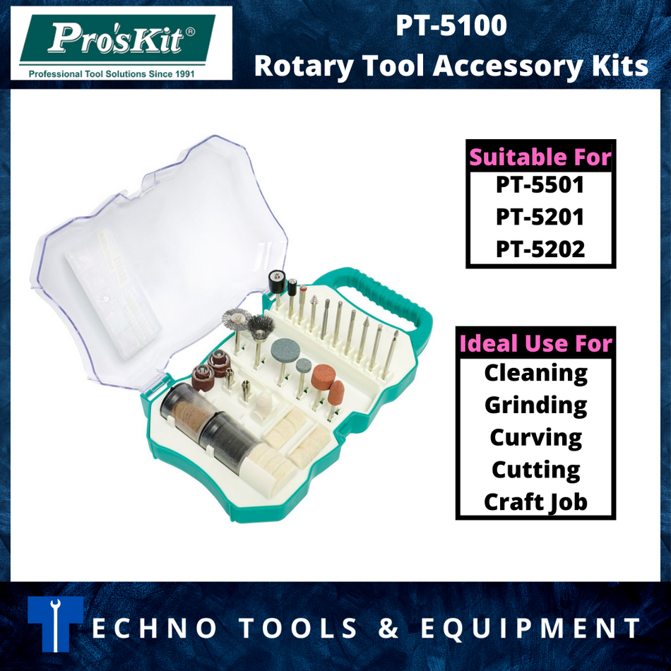 PRO'SKIT PT-5100 Rotary Tool Accessory Kit