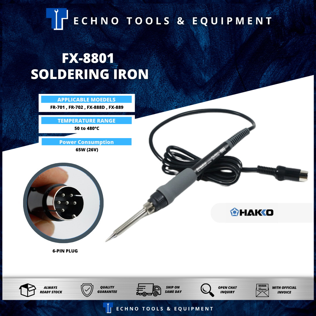 Hakko FX8801 Soldering Iron, 65W, ESD-Safe