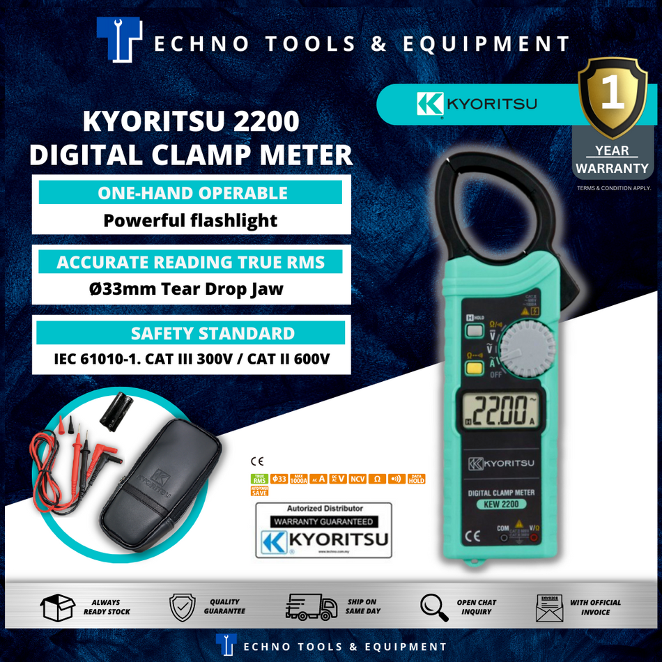 KYORITSU 2200 Digital Clamp Meter (KEW 2200)