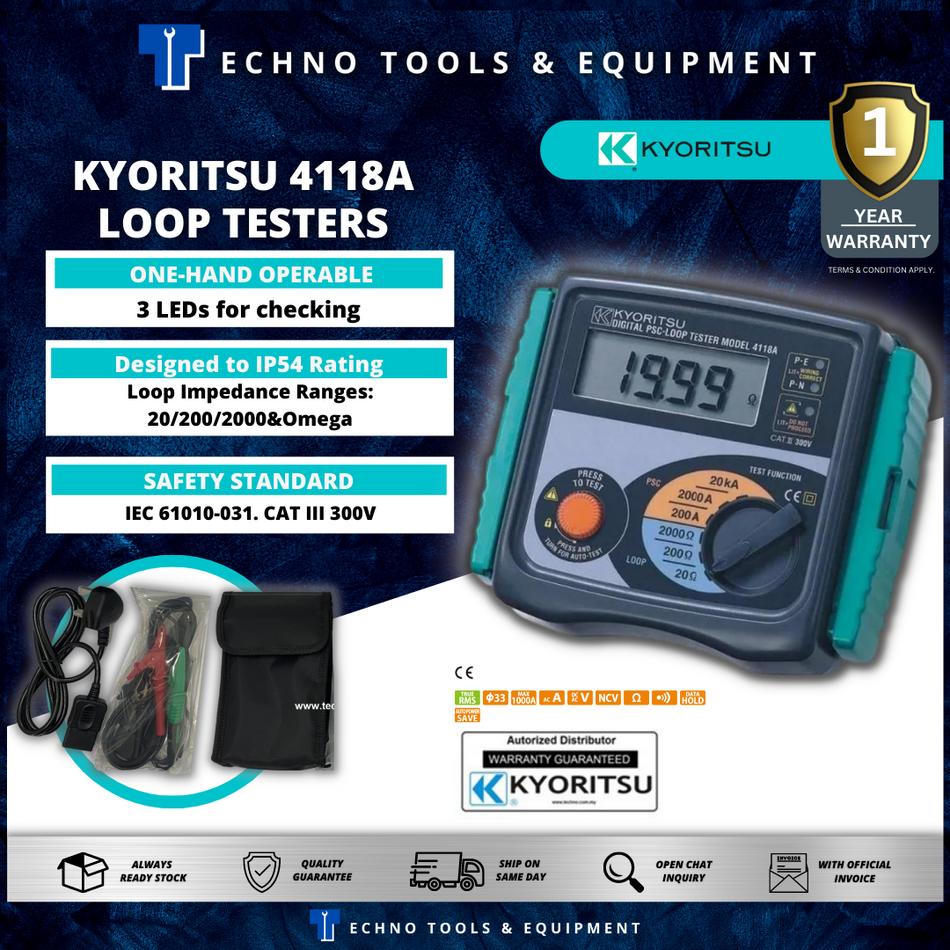 KYORITSU 4118A Loop Tester (KEW 4118A)
