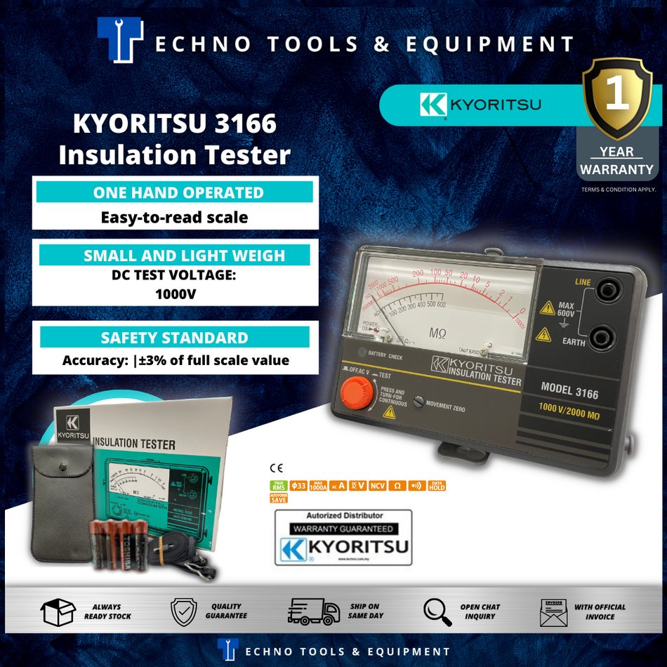 KYORITSU 3166 Insulation Tester (KEW 3166)