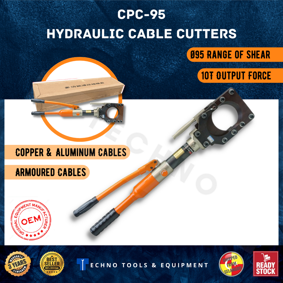 Hydraulic Cable Cutter Heavy Duty Wire Aluminium Copper Cutter Chopper