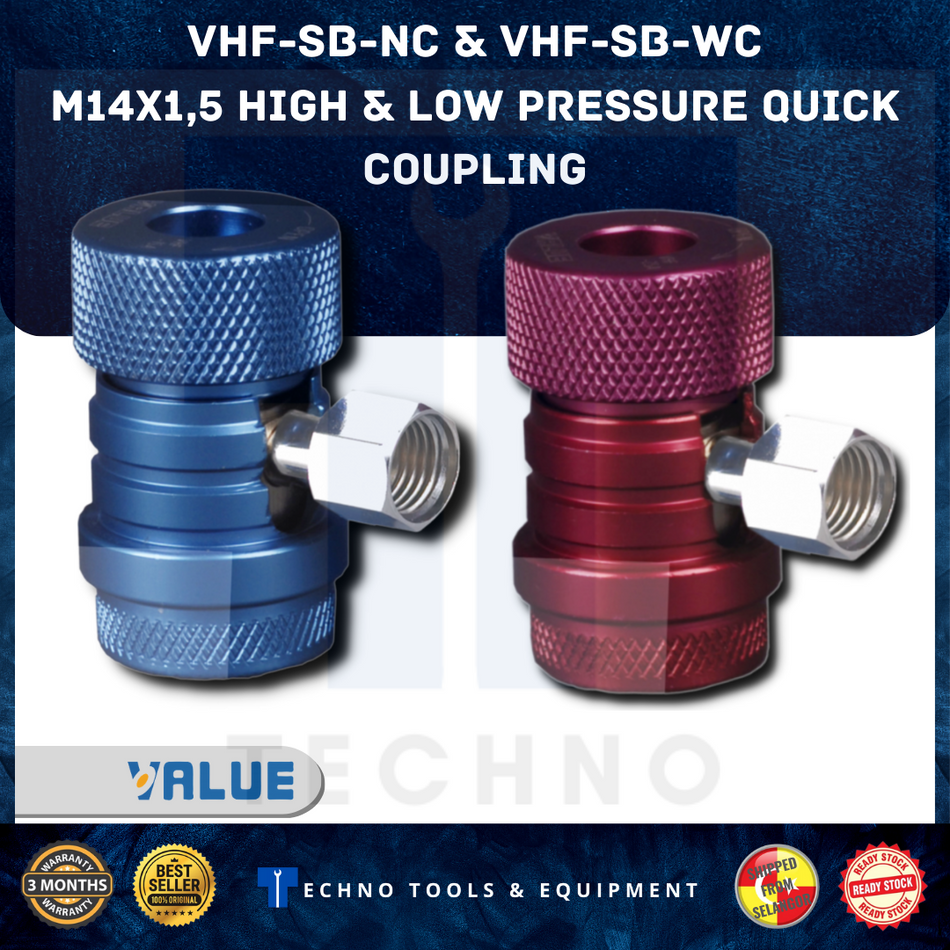 VALUE VHF-SB-WC/NC M14x1,5 Safety Lock Adjustable Quick Coupler