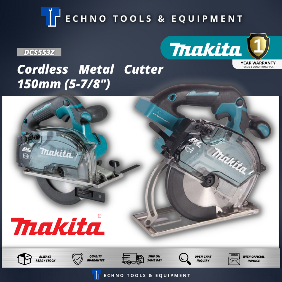 MAKITA DCS553Z Cordless Metal Cutter 150mm (5-7/8") - 1 Year Warranty