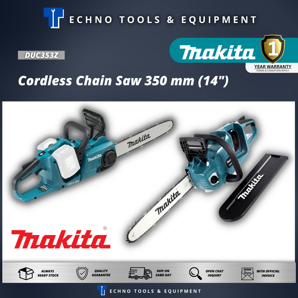 MAKITA DUC353Z Cordless Chain Saw 350 mm (14") - 1 Year Warranty
