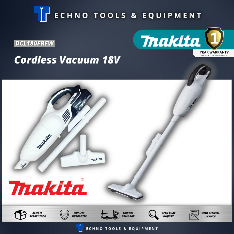 MAKITA DCL180FRFW Cordless Vacuum 18V - 1 Year Warranty