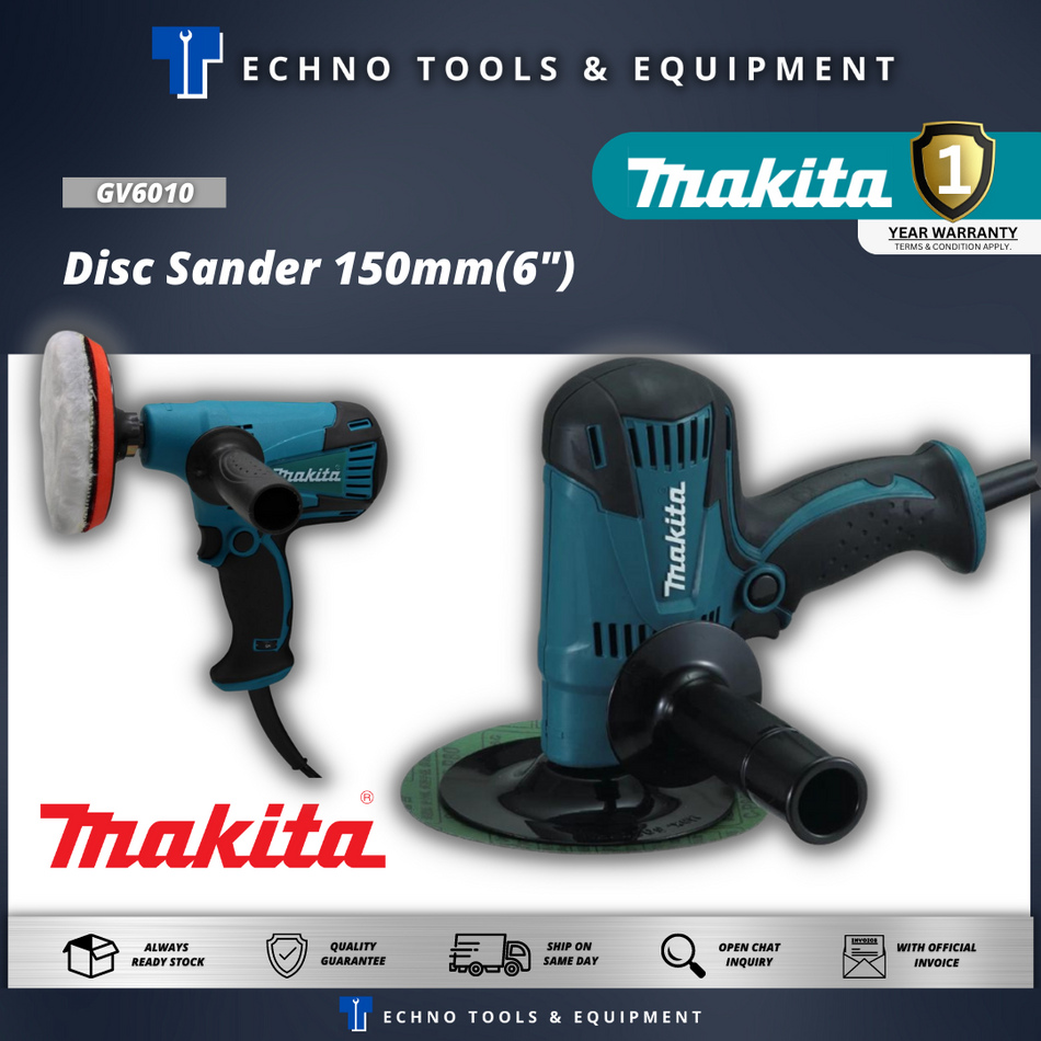 MAKITA GV6010 Disc Sander 150mm(6") - 1 Year Warranty