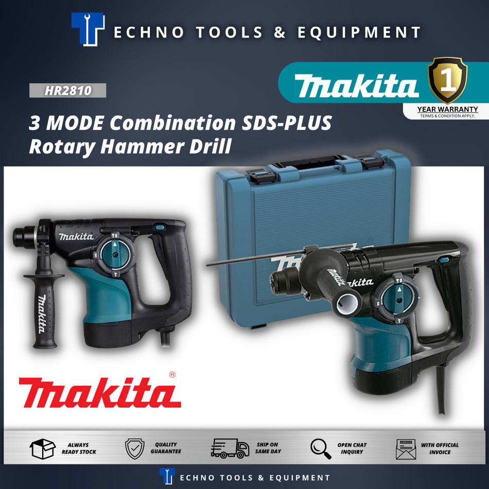 MAKITA HR2810 3 MODE Combination SDS-PLUS Rotary Hammer Drill - 1 Year Warranty