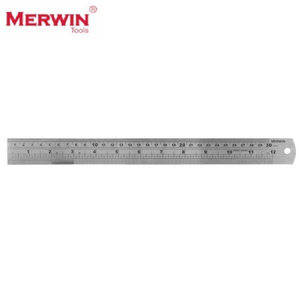 Merwin 64-MM900 12" Stainless Steel Metric Ruler