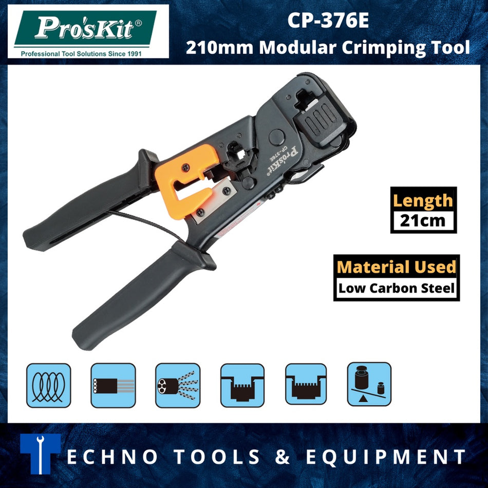 PRO'SKIT CP-376E Modular Crimping Tool 210mm (NEW & ORI PROSKIT)