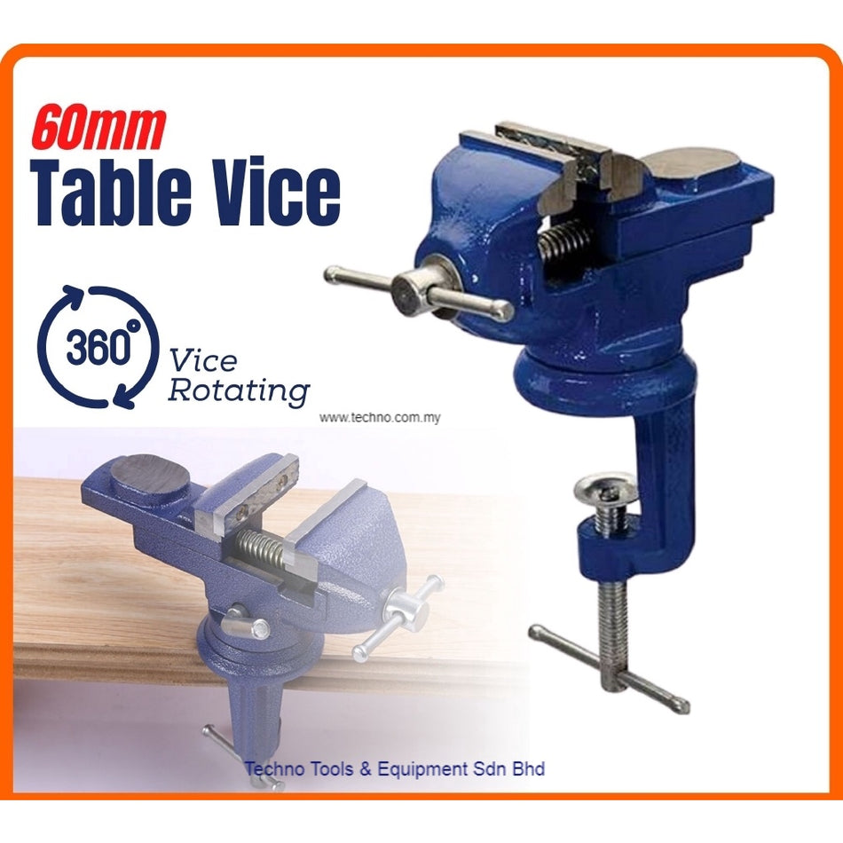 MERVIN 50MM/60MM Heavy Duty 360° Swivel Base Table Bench Baby Vice Worktop Woodworking