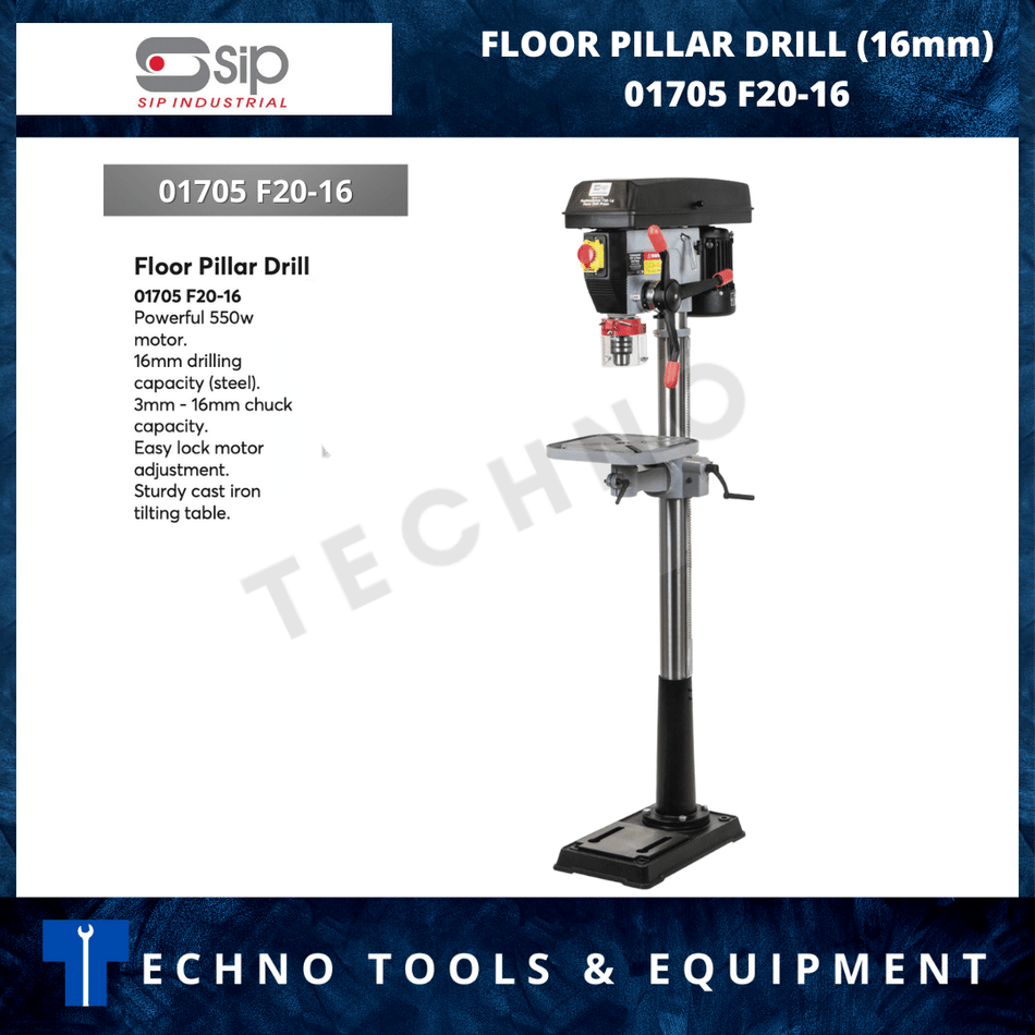 SIP F20-16 Professional Floor Pillar Drill (16mm) SIP2770763R