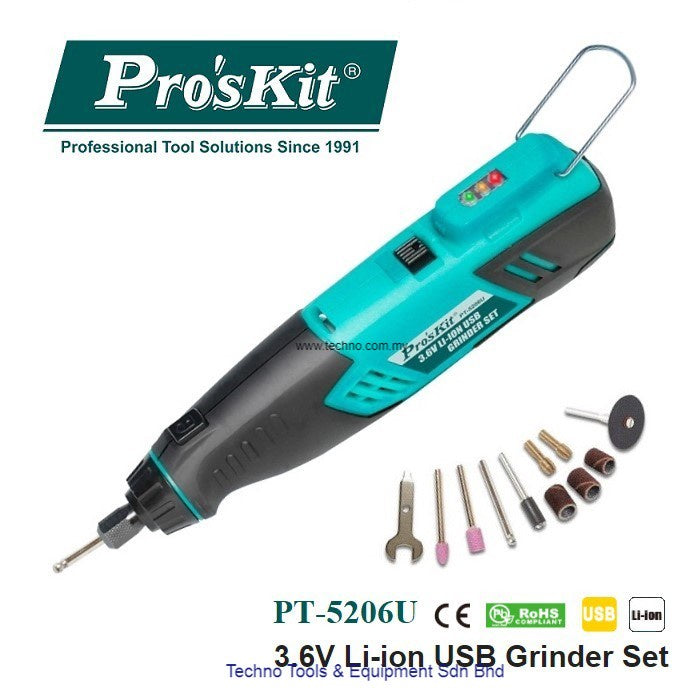 Proskit PT-5206U 3.6V USB Li-ion Grinder set – Techno Tools & Equipment