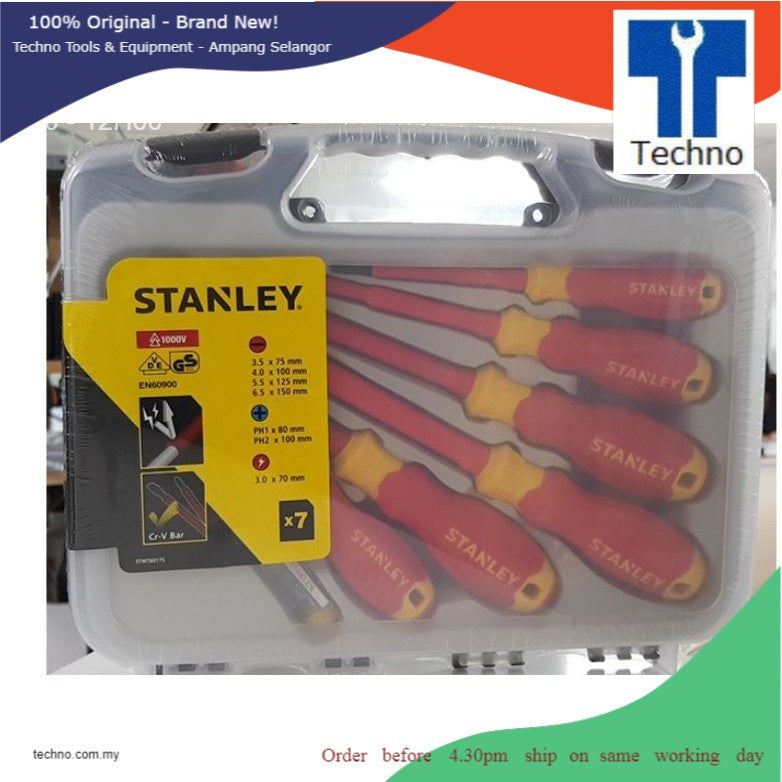 Stanley 60-175 VDE 1000v Insulated Screwdriver set, 7pcs (STANLEY 65-980, obsoleted)