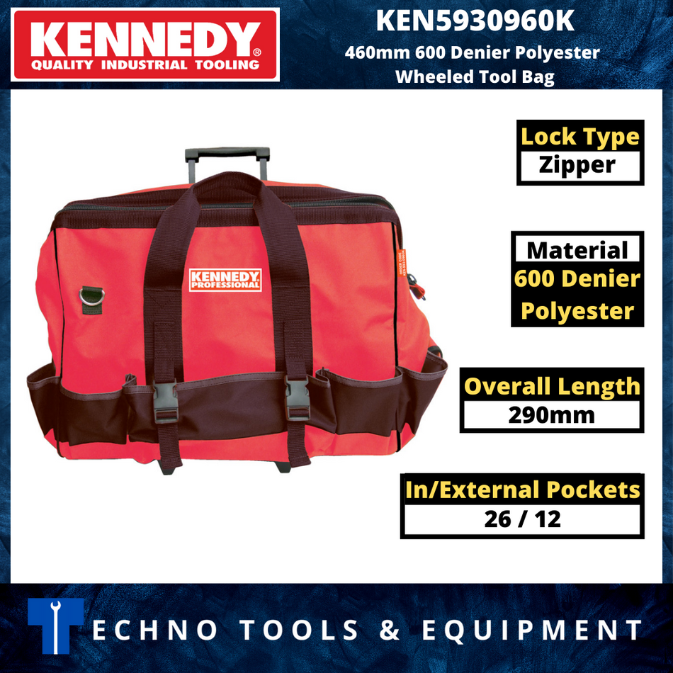 KENNEDY KEN5930960K 460mm 600 Denier Polyester Wheeled Tool Bag