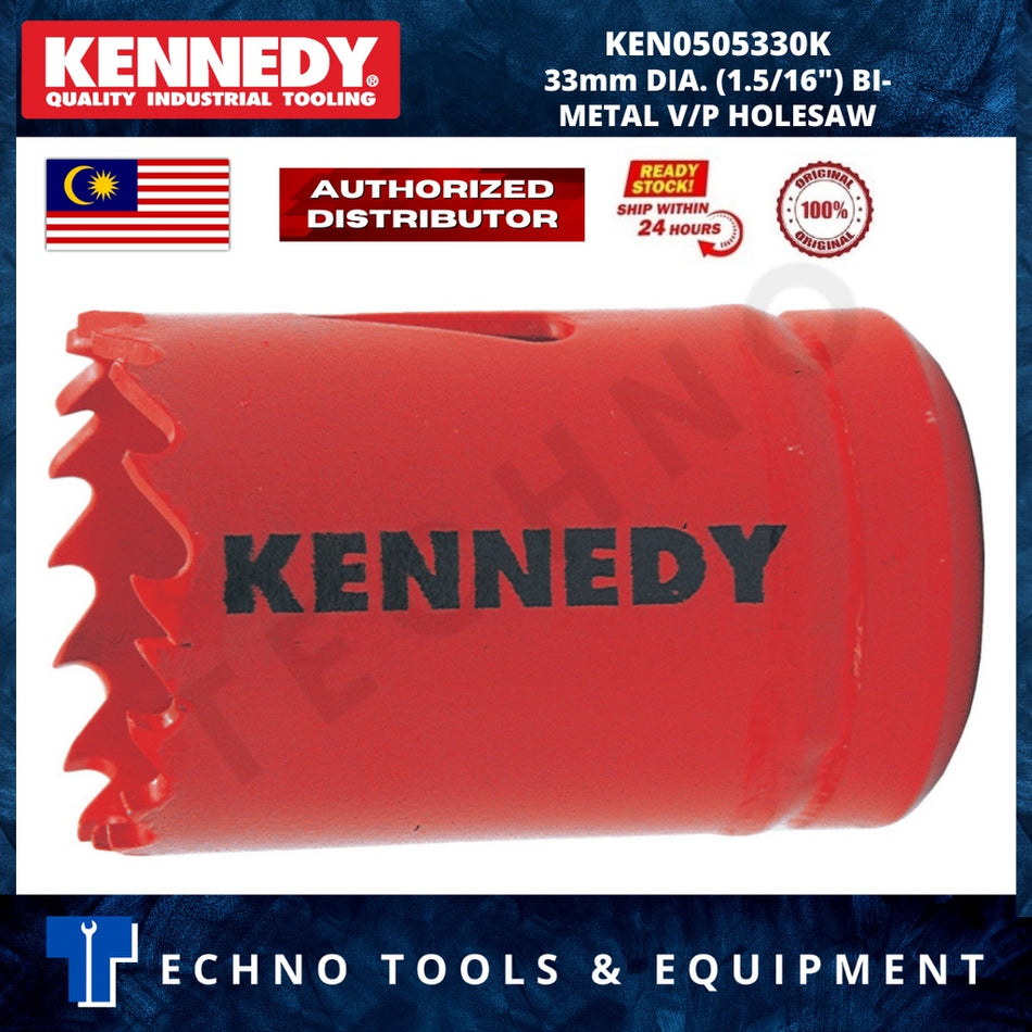 KENNEDY 33mm DIA. (1.5/16") BI-METAL V/P HOLESAW KEN0505330K