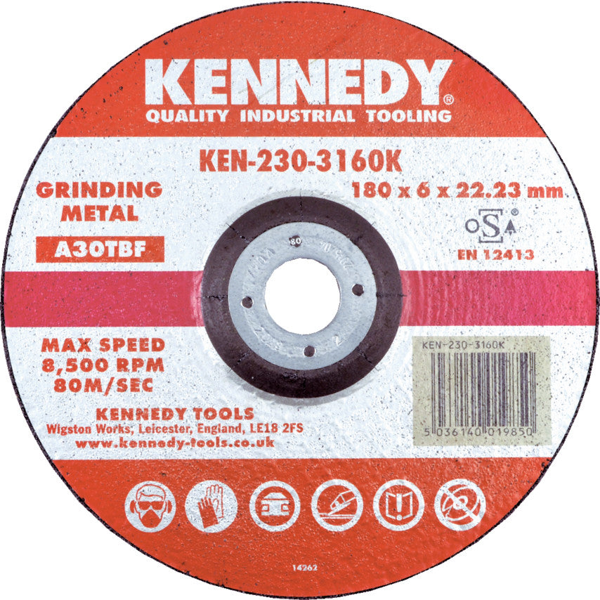 KENNEDY 100x3x16mm C24RBF FLAT STONE CUTTING DISC KEN2305800K