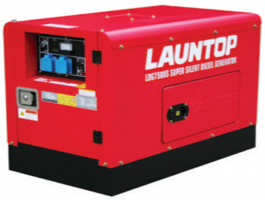 Launtop Diesel Silent Generator 5.5kW 9HP 25L 160kg LDG7500S