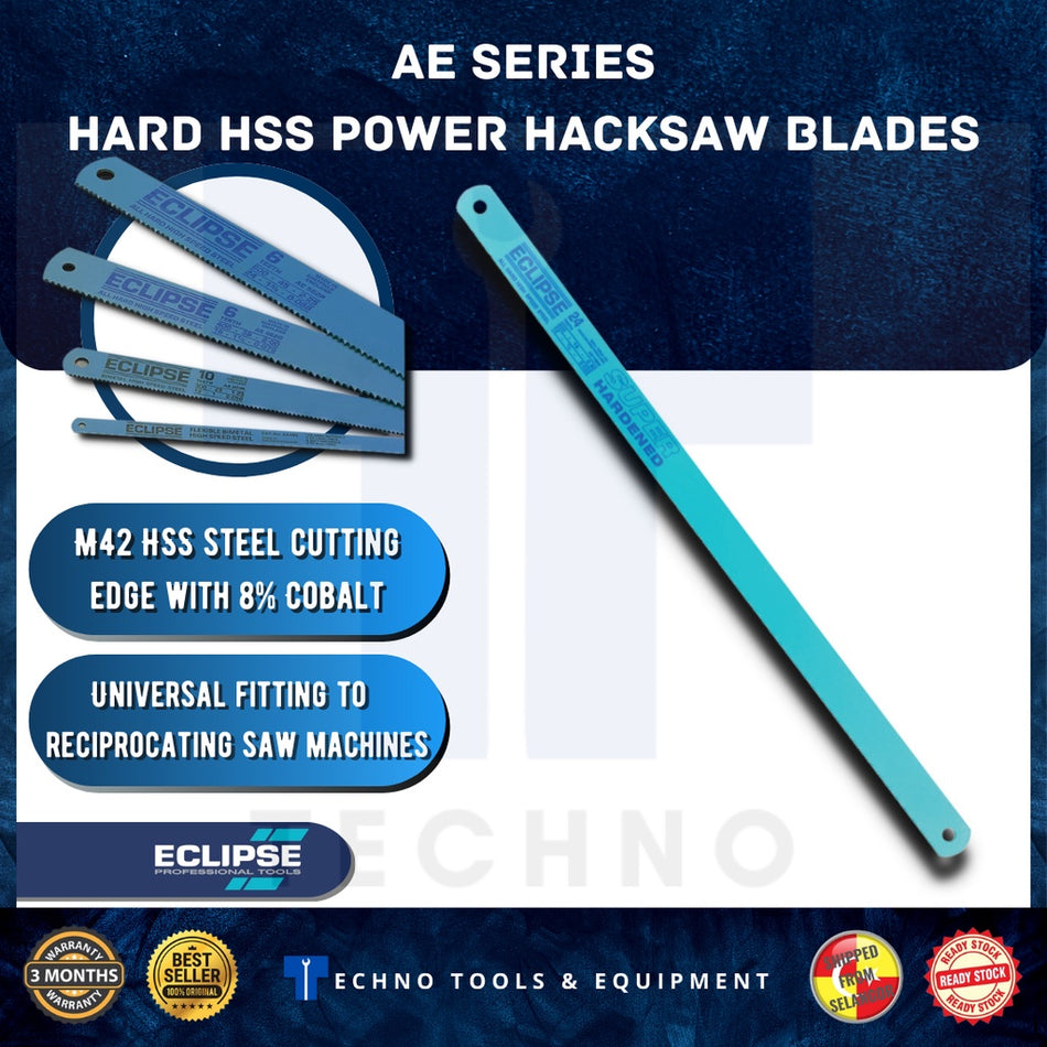 Eclipse AE Series Hard HSS Power Hacksaw Blades 14'',16'',18”,24”