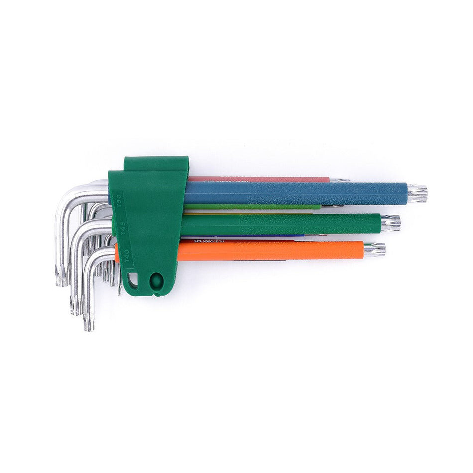 SATA 09702CH Colour Series 9PC Extra Long Torx Hex Key SATA