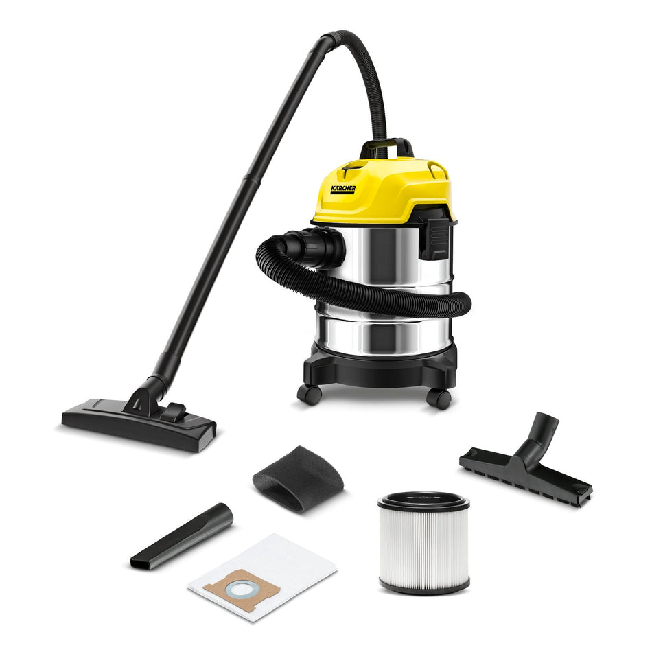 Karcher WD 1s Classic Wet & Dry Vacuum – Compact Steel Body KARCHER