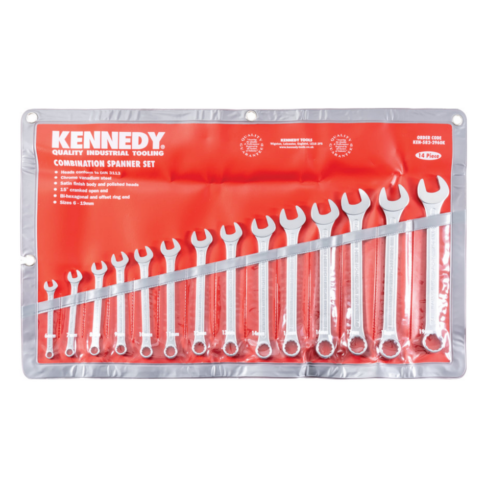 KENNEDY KEN5822960K 6-19mm 14pc Combination Spanner Set