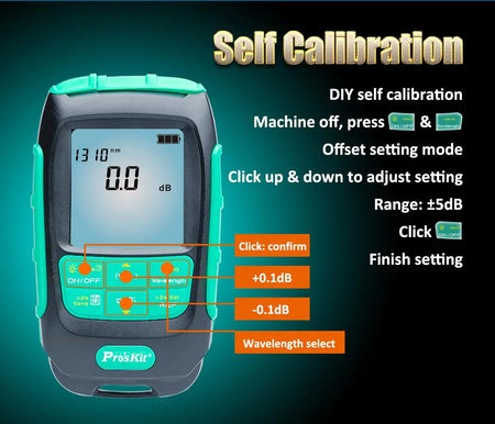 PRO'SKIT MT-7617 Mini Palm 2 in 1 fiber Optical Power Meter LED Flashlight (No Laser) | 3 Months Warranty PRO'SKIT