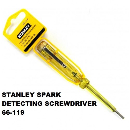 STANLEY Test Pen 66-119 Spark Detecting Screwdriver 100-500V 5-1/2" (3 x 65mm) STANLEY