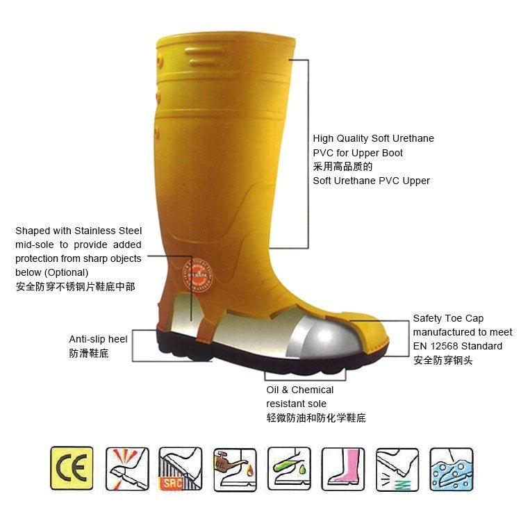 MR.MARK MK-SSS-9400 MR MARK PVC SAFETY RAIN SHOES MR.MARK