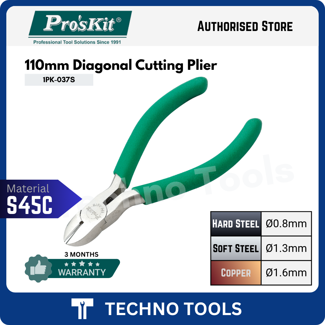 PRO'SKIT 1PK-037S Diagonal Cutting Plier (110mm) PRO'SKIT