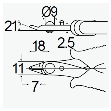 PRO'SKIT 1PK-25P-E Micro Cutting PlierW/Conductive Handle 130mm ...