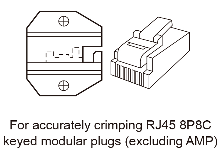 PRO'SKIT 1PK-3003D11 Die Set For 8P/RJ45 Keyed Modular Plugs (Excluding AMP)