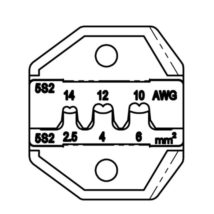 PRO'SKIT CP-5S2D Die Set For MC 4 Solar Connector (Multi-Contact) & 2.5/4.0/6.0 mm2 (AWG 14/12/10) Solar Cable