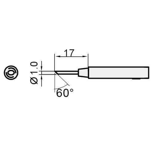 PRO'SKIT 5SI-216N-1C Replacement Tip For 1C type (I.D.:4.0mm, O.D.:6.3mm)