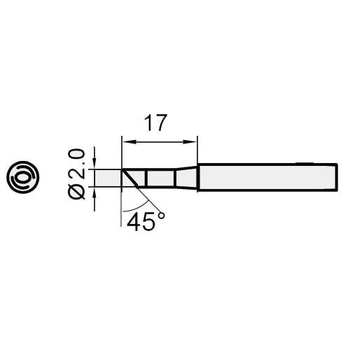 PRO'SKIT 5SI-216N-2C Replacement Tip For 2C type (I.D.:4.0mm, O.D.:6.3mm)