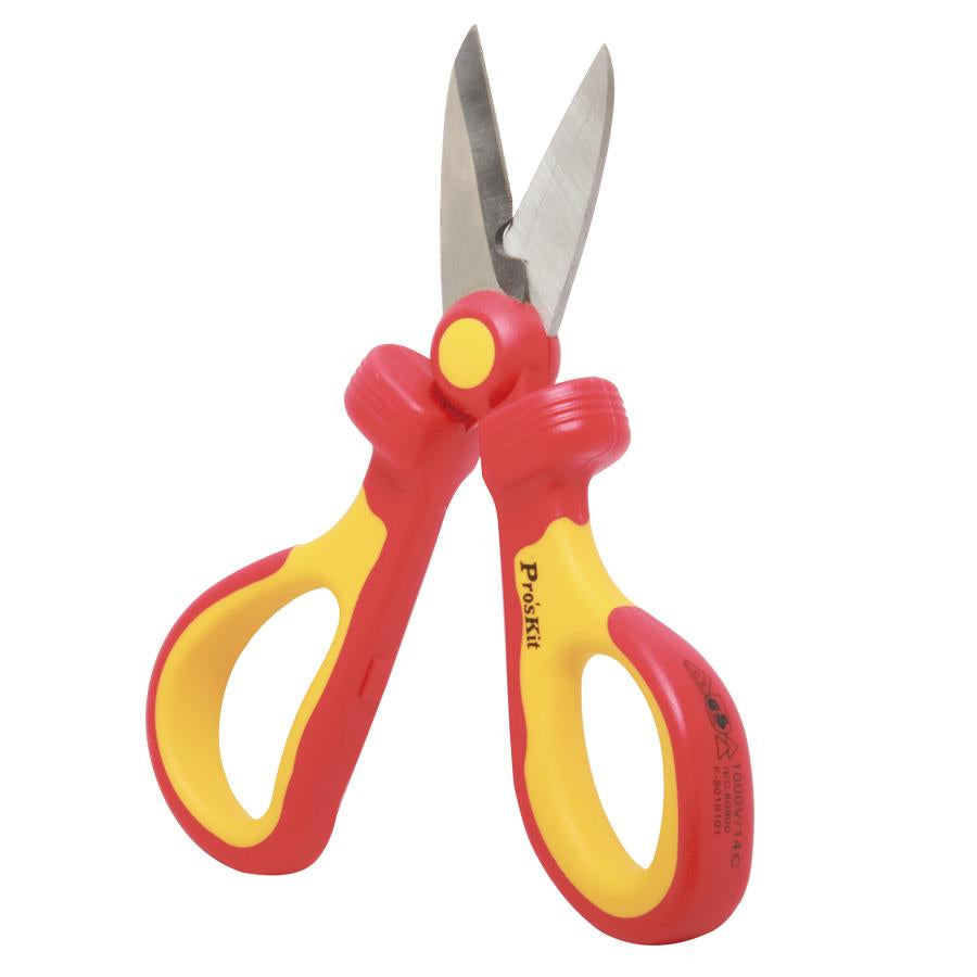 PRO'SKIT SR-V336 VDE 1000V Insulated Electricians Scissors 160mm